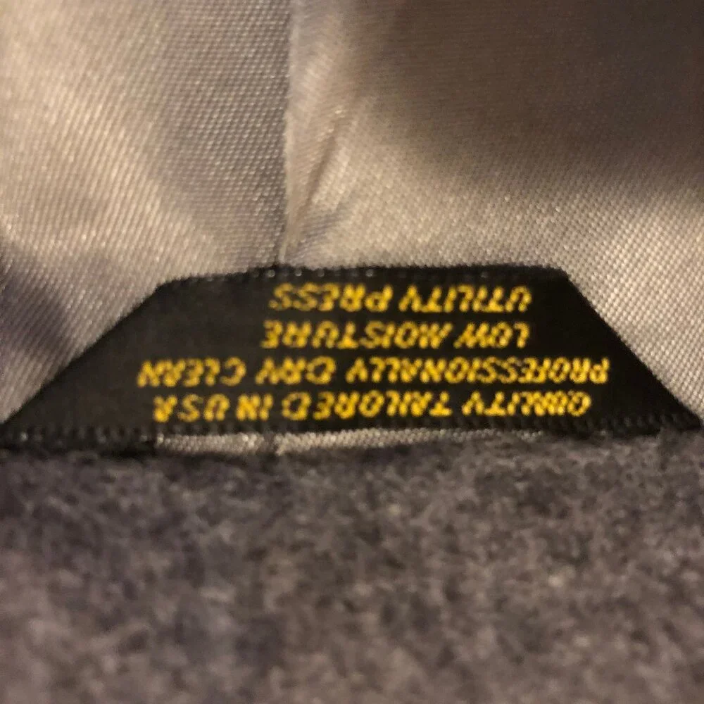 Vintage Hunter Haig Gray Wool Blazer — Union Made in USA | Quiet Luxury Classic - Picture 9 of 11